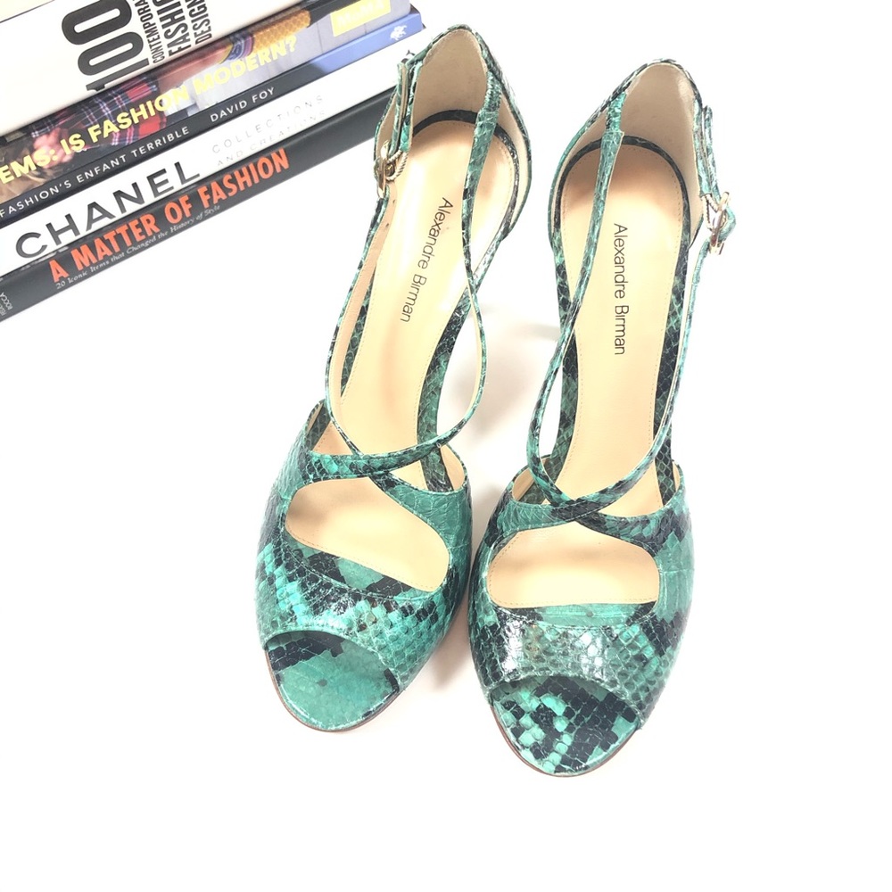 Alexandre Birman Heels Snakeskin Bucatta